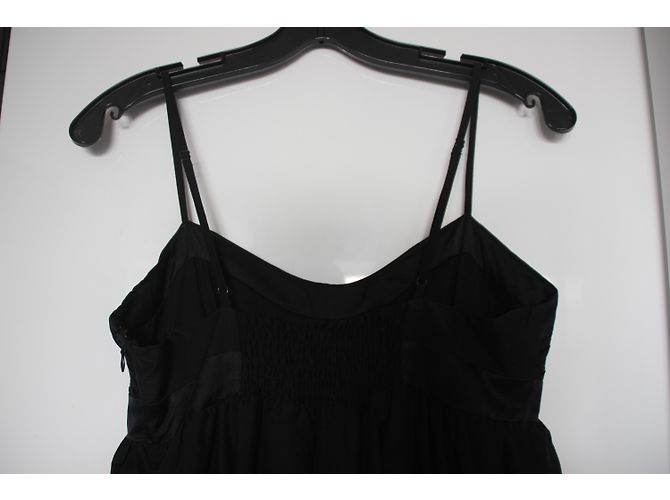 Vestido negro Les Petites de seda y algodón cintura imperio - vista 4