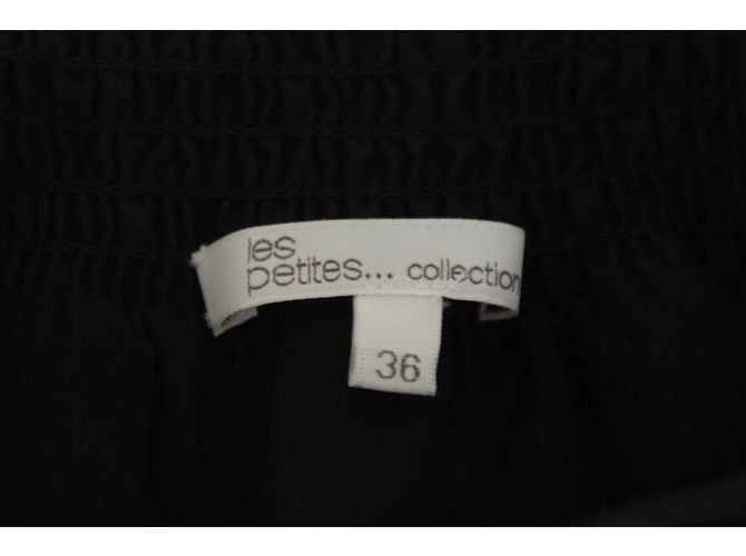 Vestido negro Les Petites de seda y algodón cintura imperio - vista 5