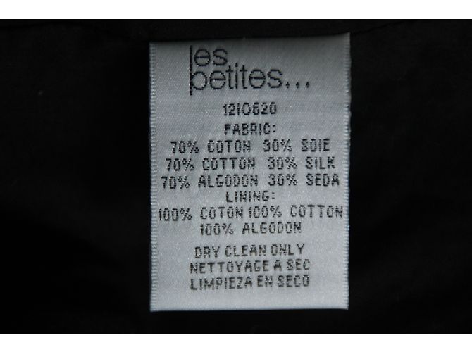 Vestido negro Les Petites de seda y algodón cintura imperio - vista 6