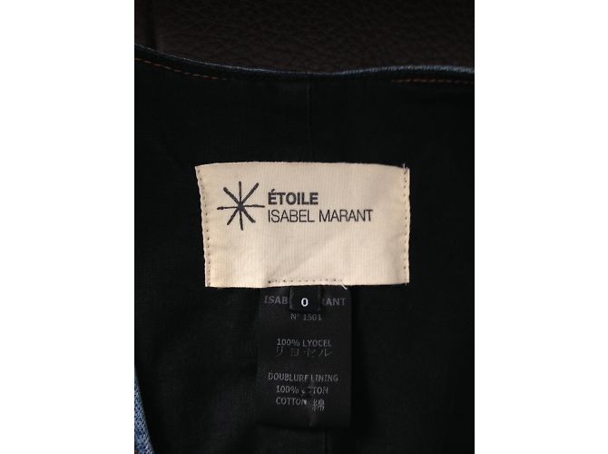Isabel Marant Etoile Ärmellose Weste Blau Baumwolle - Ansicht 4