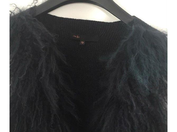 Maje Mongolian lambskin vest - view 3