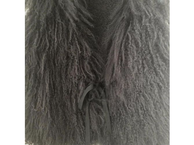 Maje Mongolian lambskin vest - view 5
