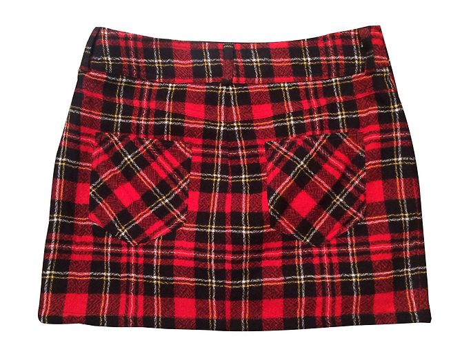 Minifalda Filles à Papa Poison de lana roja - vista 2