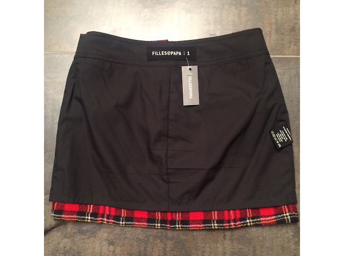 Minifalda Filles à Papa Poison de lana roja - vista 3