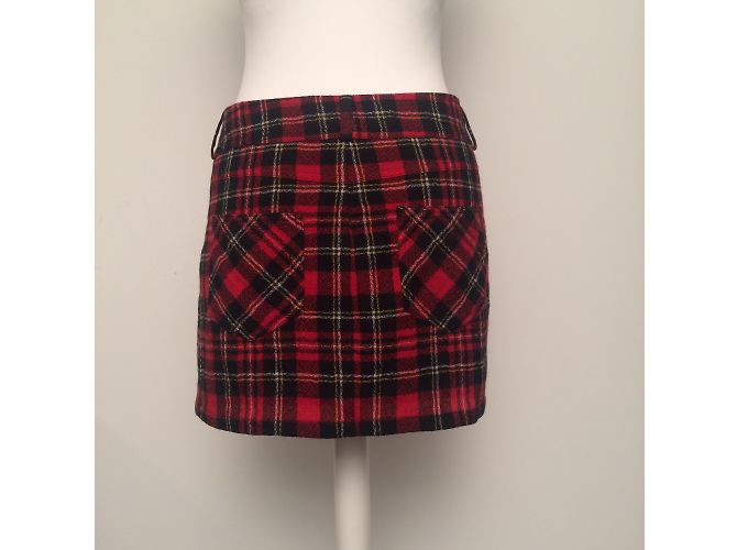 Minifalda Filles à Papa Poison de lana roja - vista 7