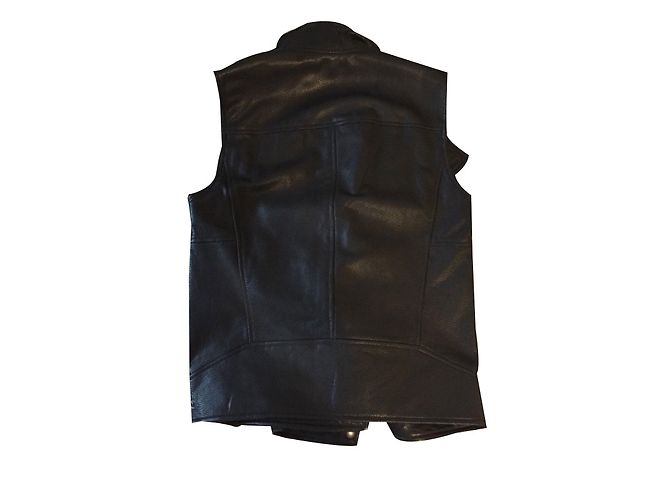 Helmut Lang chaleco de cuero sin mangas - vista 3