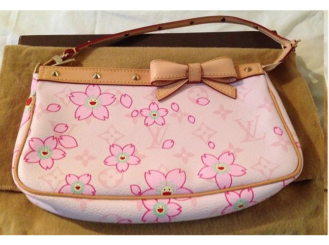 Pochette Takashi Murakami pour Louis Vuitton Collector 2003 Rose - vue 3