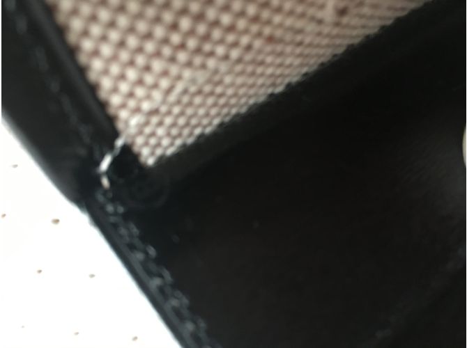 Clutch Hermès Jige in pelle nera Nero - vista 6