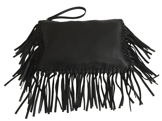 Pochette XL Valentino in pelle nera Nero - vista 2