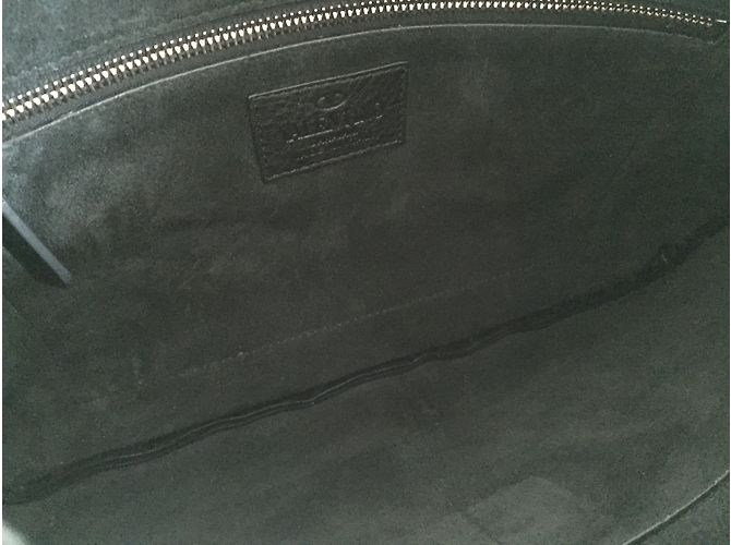 Pochette XL Valentino in pelle nera Nero - vista 5