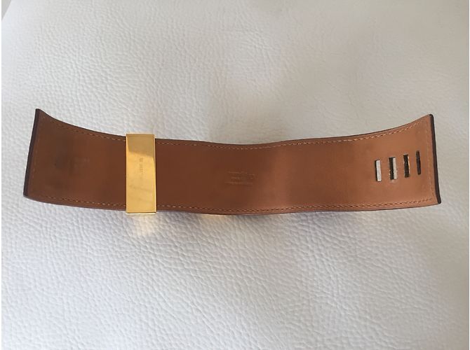 Hermès Collier de Chien Medor Bracciale Alligatore Caramello - vista 5