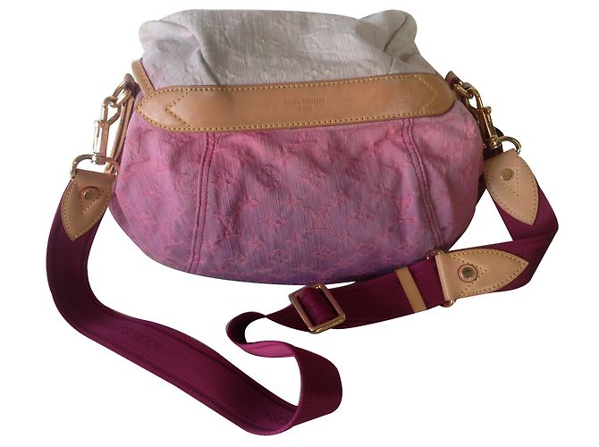 Sac Louis Vuitton Sunshine Monogram Denim Rose - vue 2
