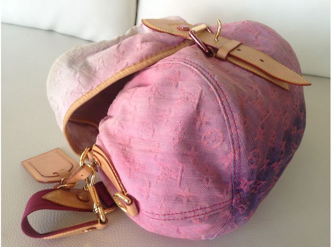 Sac Louis Vuitton Sunshine Monogram Denim Rose - vue 4