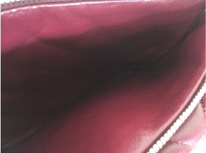 Pochette Chanel Timeless in pelle d'agnello bordeaux Rosso Bordò - vista 6