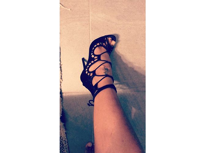 Sandali Giuseppe Zanotti Neri in Pelle di Cervo 38.5IT Nero - vista 5