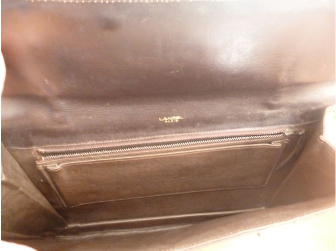 Borsa a mano Lancel in pelle di coccodrillo marrone - vista 3