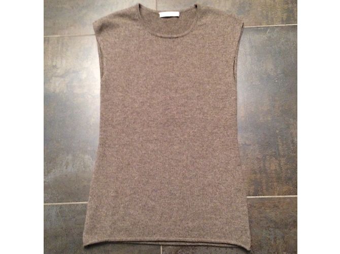 Autre Marque Twinset Statement taupe aus Kaschmir mit Straußenfedern - Ansicht 11