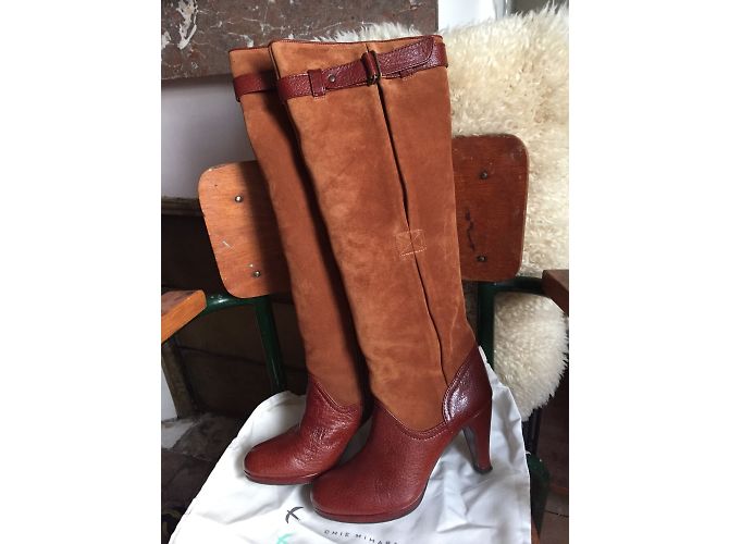 Botas de cuero Chie Mihara Astrid Marrón Talla 37 Castaño - vista 8