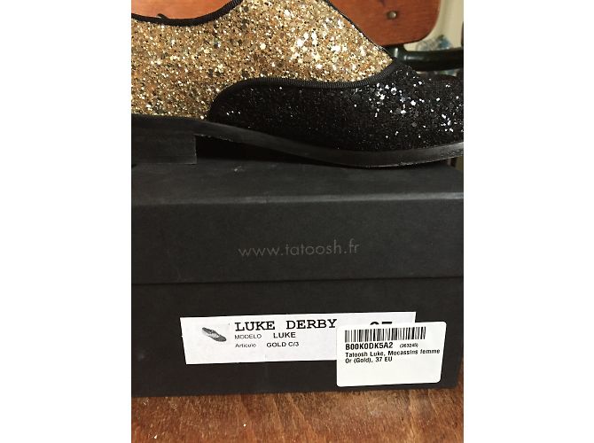 Tatoosh Luke Scarpe stringate dorate in pelle 37 D'oro - vista 3