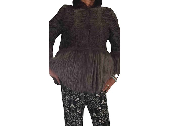 Milady Pelzjacke Taupe - Ansicht 2