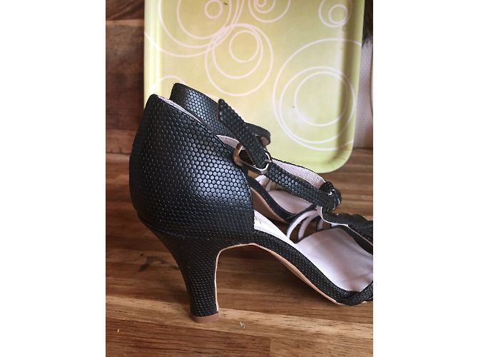 Autre Marque Bill Tornade Pumps Schwarz Schlangeneffekt 8cm Absatz - Ansicht 6