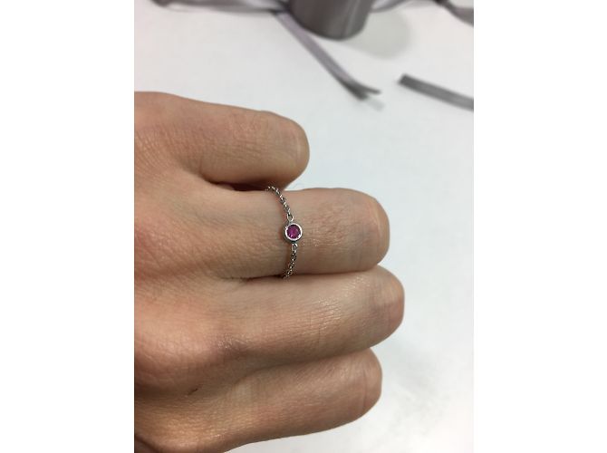 Dior Mimioui in oro bianco e zaffiro rosa - vista 6