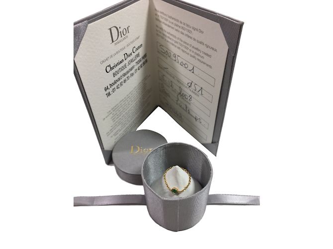 Dior Mimioui ouro amarelo com esmeralda - vista 2