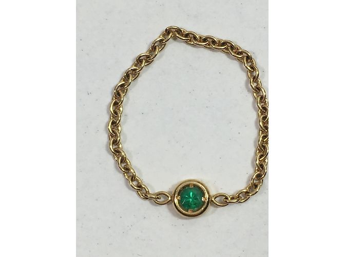 Dior Mimioui ouro amarelo com esmeralda - vista 3