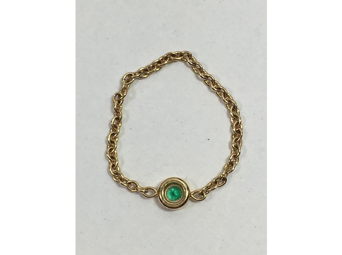 Dior Mimioui ouro amarelo com esmeralda - vista 4