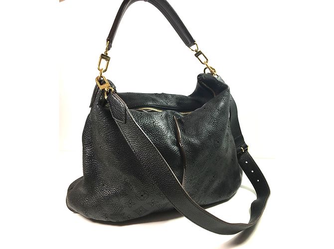 Louis Vuitton Selene Mahina nero MM - vista 2