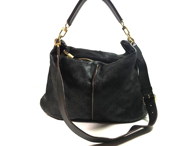 Louis Vuitton Selene Mahina nero MM - vista 3