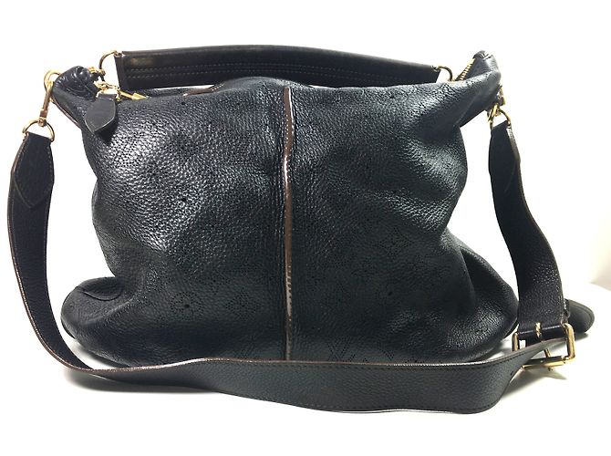 Louis Vuitton Selene Mahina nero MM - vista 4