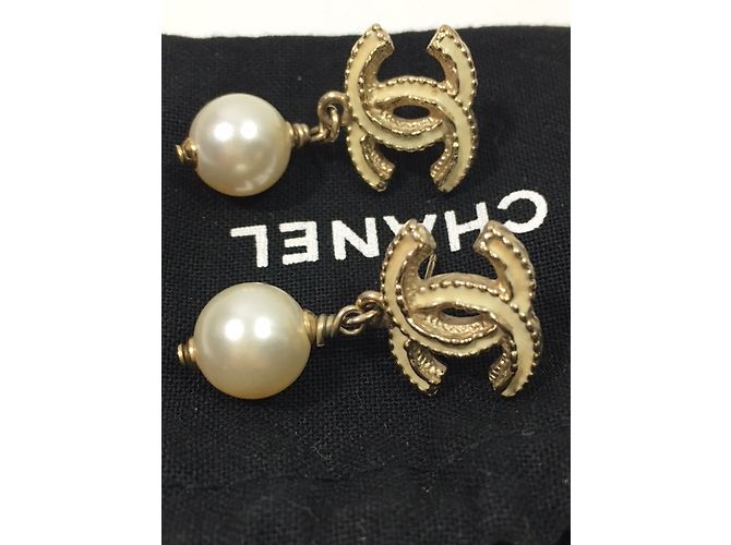 Chanel Brincos Bege - vista 2