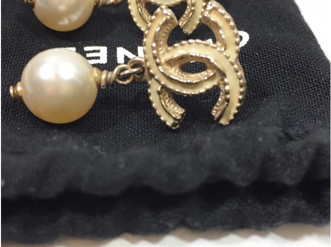 Chanel Brincos Bege - vista 6