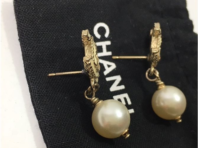 Chanel Brincos Bege - vista 7