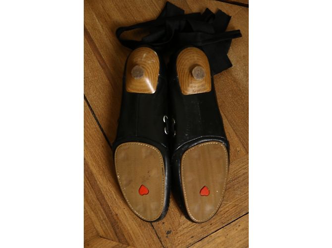 Autre Marque Bailarinas ALIWELL de piel negra con lazo - vista 4
