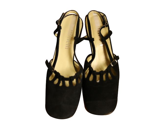 Autre Marque Décolleté Minelli in pelle scamosciata nera 38 Nero - vista 2