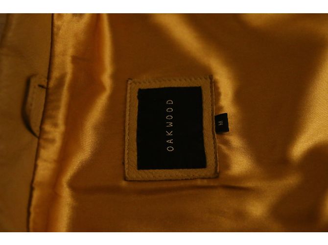 Abrigo Oakwood de piel de cordero beige M - vista 4