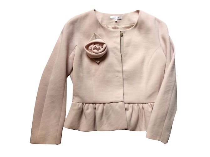 Paule Ka Pink Wool Cropped Jacket - view 2