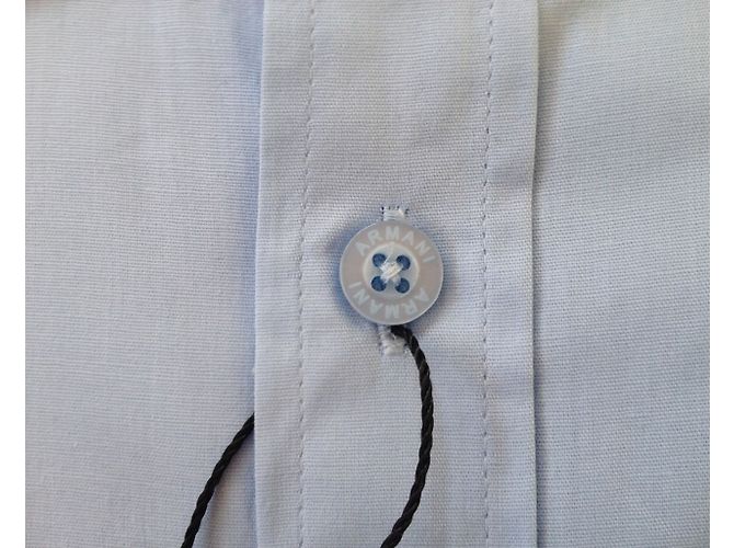 Emporio Armani camicia azzurra moda casual da uomo in nwt - vista 6