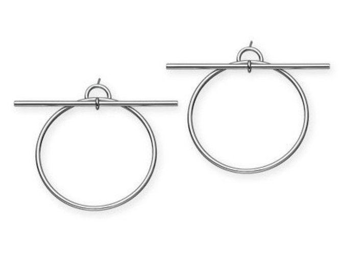 Hermès Pendientes de lazo Plata - vista 2