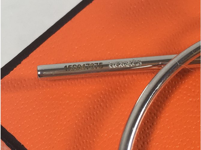Hermès Pendientes de lazo Plata - vista 3