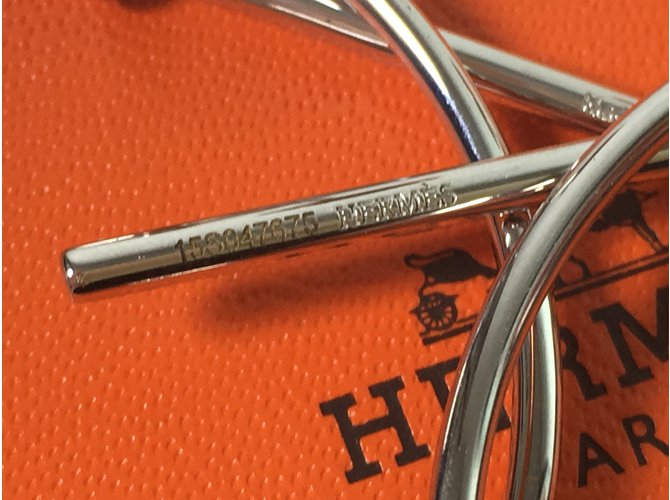 Hermès Pendientes de lazo Plata - vista 4