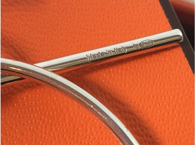 Hermès Pendientes de lazo Plata - vista 5