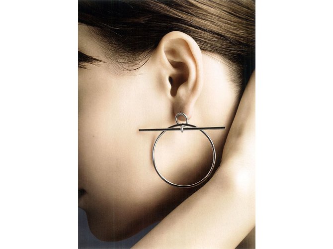 Hermès Pendientes de lazo Plata - vista 6