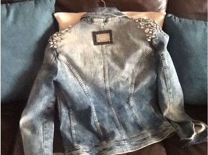 Philipp Plein Jeansjacke Blau - Ansicht 4