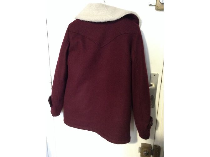 Autre Marque Abrigo de lana 2 Two Rojo Oscuro Burdeos - vista 5