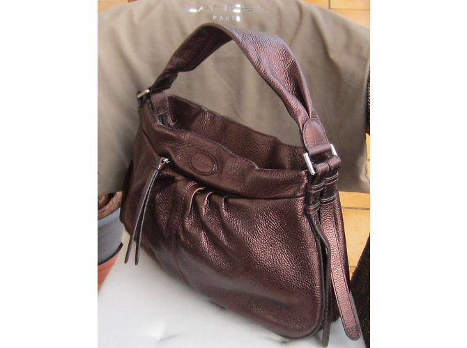 Borsa a spalla Lancel Angelina in pelle moka - vista 4
