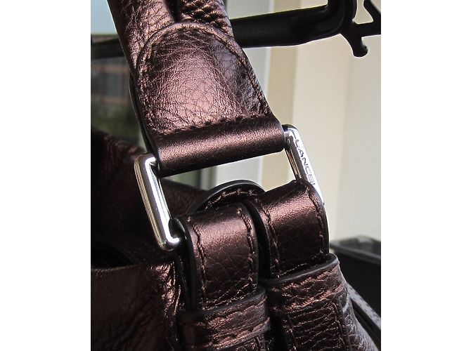 Borsa a spalla Lancel Angelina in pelle moka - vista 5