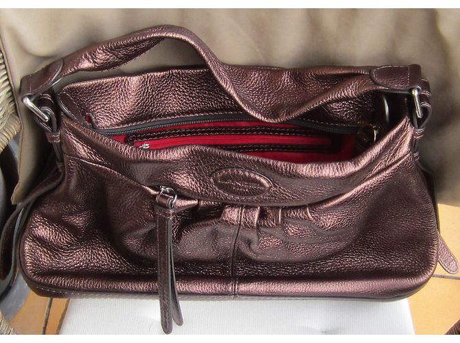 Borsa a spalla Lancel Angelina in pelle moka - vista 6